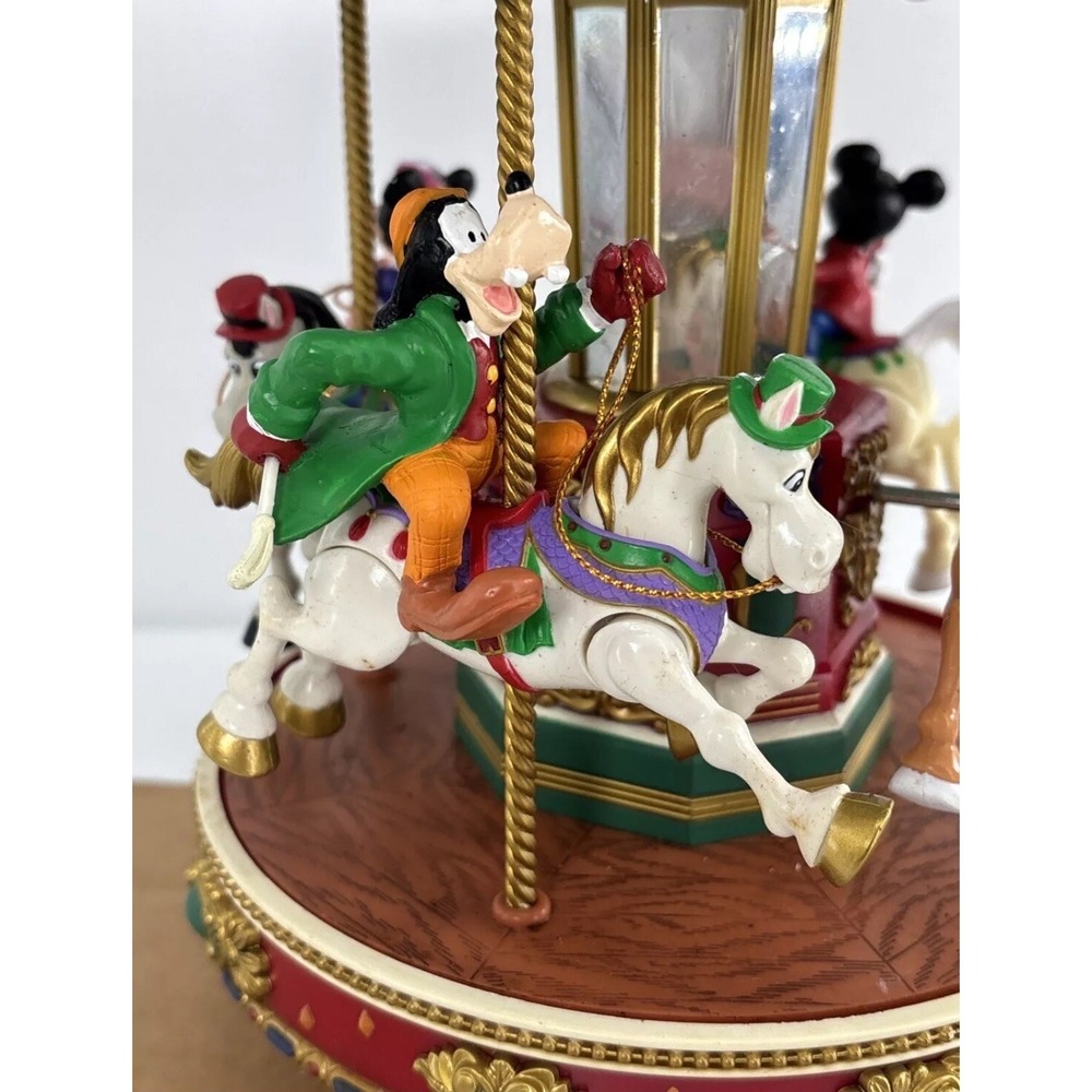 Vintage 1996 Mr. Christmas Disney A Mickey Holiday Go Round Carousel 50 Songs - Picture 5 of 11